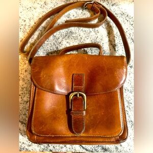 Brown leather purse